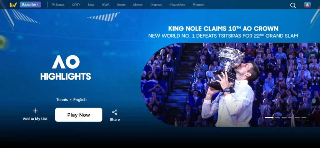 Live Stream Australian Open Online in India